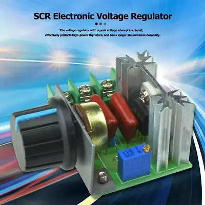 2000W AC 220V SCR Electronic Voltage Regulator Dimmer Motor Speed Controller • £4.07