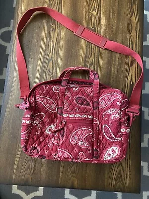 Vera Bradley Retired Mesa Red Bandana Paisley Messenger Bag Laptop Bag • $20