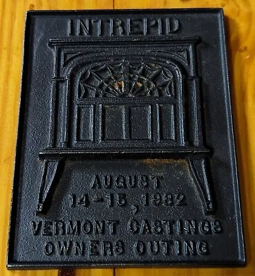 Vermont Castings Intrepid Cast Iron  Owners Outing August 14-15 1982 Paperweight • $84.99