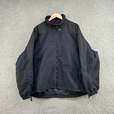 5.11 Tactical Fleece Jacket Mens XXL Navy Blue Zip Up Coat Outdoor EDC Utility • $31.99