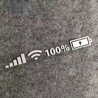 $2.61 • Buy Funny Wifi Battery Level Signal Car Sticker Vinyl Reflective Decal Accessories