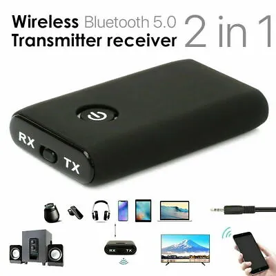 £7.79 • Buy Wireless Bluetooth 5.0 Transmitter Receiver A2DP 3.5mm Audio Jack Aux Adapter
