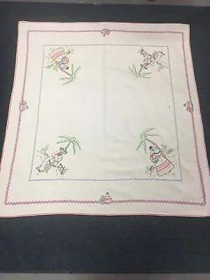 VTG. Mexican Themed 42x45in. Tablecloth • $12