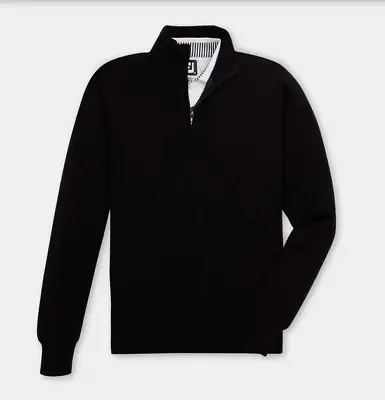 FootJoy - Men's Sweater 1/2-Zipper Black Size SMLXLXXL Style #33855 • $49.95