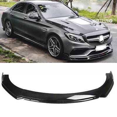 Glossy Black Front Bumper Lip Splitter Spoiler For Mercedes-Benz CLA200 250 C117 • $89.96