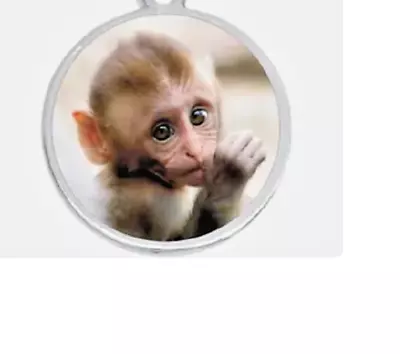 Cute Baby Monkey Animal Pendant 925 Sterling Silver 20  Necklace Gold Award Art • $19.96