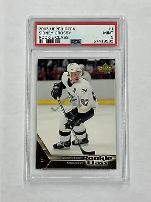 2005 Upper Deck #1 Sidney Crosby Rookie Class~~ PSA Mint 9!! • $89.99