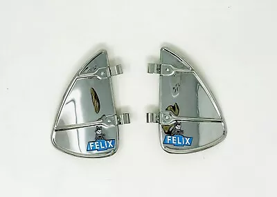 Vintage Style Polished Stainless Steel Felix Breezies Wing Window Wind Deflector • $29.99