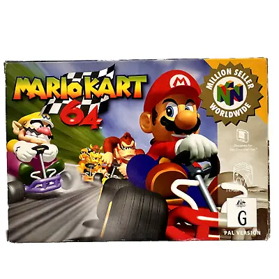 Nintendo 64 Mario Kart 64 - Game Box Instruction Book Poster  - TestedWorking • $249.99