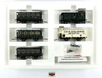 JM419 - Marklin H0 43982 - Set Of Train Of Passenger Bavarian Of 1880 • $114.54