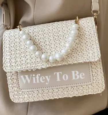 £24.50 • Buy Personalised Brides Mini Faux Pearl Handbag/Gift For Bride/Wedding Day Bag