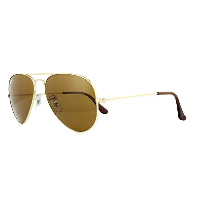 Ray-Ban Sunglasses Aviator 3025 Gold Brown 001/33 55mm • $209