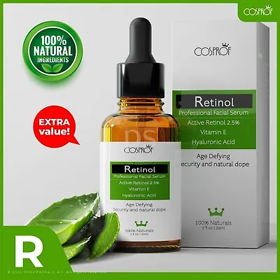 $18.90 • Buy Skin Care Pure Retinol Serum Anti-Aging Face Wrinkle Line Vitamin A/C/E Collagen