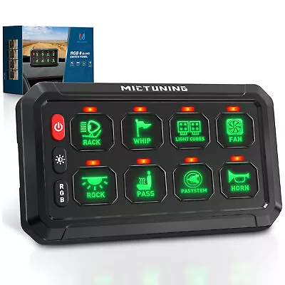 $161.49 • Buy Newest 8 Gang RGB Switch Panel Relay Circuit Control System For LED Light Bar US