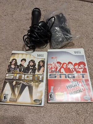 Disney Sing It Nintendo Wii Game Bundle W/ 2 Microphones Highschool Party Tested • $29.99