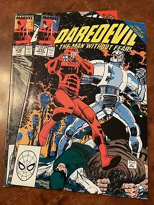 Lot Of 2 Marvel Daredevil #275 & 276 Comic Books 1989-1990 Acts Of Vengeance • $0.99