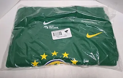 $21.95 • Buy Nike Slim Fit Mens Xl Short Sleeve Brasil Cbf Football Soccer T-shirt New In Bag