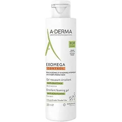 A-DERMA Exomega Control Emollient Foaming Gel Anti-Scratching 200ml • £10