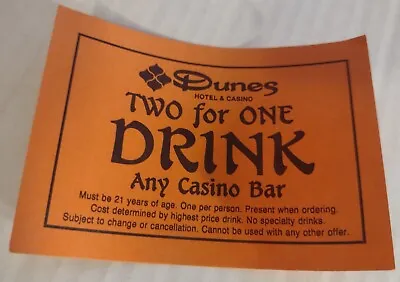 Dunes Hotel Casino Las Vegas Drink Coupon • $9.99