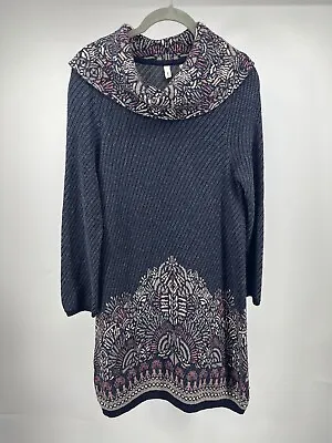 Moth Anthropologie Sz Small Imperial Garden Cowl Neck Wool Blend Sweater Dress • $34.95