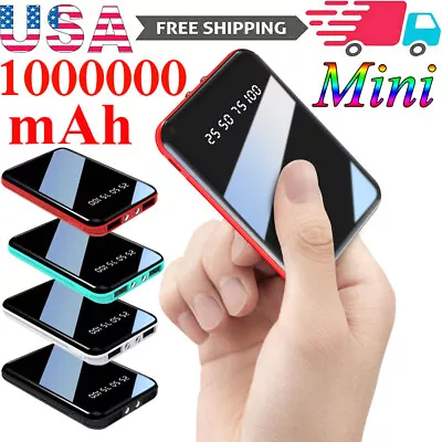 $15.93 • Buy Mini Power Bank 1000000mAh 2 USB Charging Portable External Battery Charger