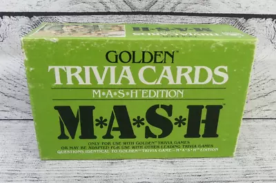 Vintage Golden Trivia Cards MASH Edition 1984 Card Game 216 Cards 1296 Questions • $12.99