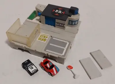 1987 Galoob Micro Machines Police Station Travel City Folding Playset 2 Cars • $9.99