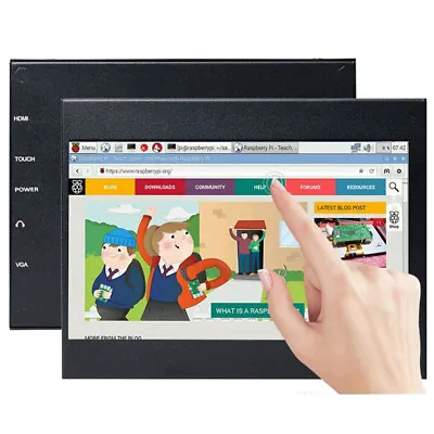 Touch Screen Monitor Display 7” HD LCD USB/HDMI/VGA With Bracket For Raspberry • $55.99