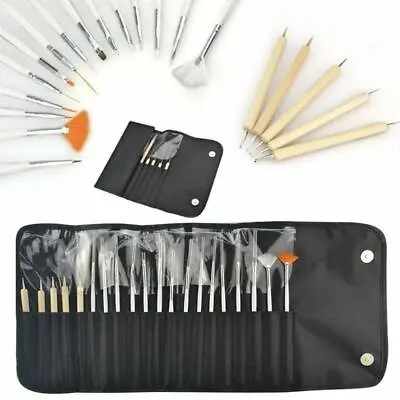 20pcs Nail Art Design Brushes Set Painting Dotting Pen Detailing Bundle Tool Kit • $6.95