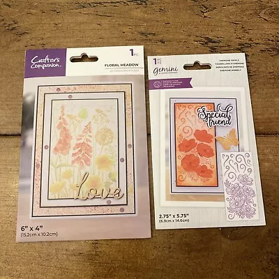 Gemini Embossing Folders. 6x4. And 2.75x5.75. Floral • £6