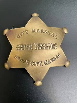 Novelty Badge: City Marshal Indian Territory Dodge City Kansas • $9.99