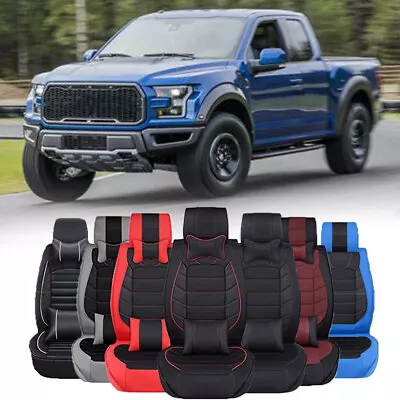 For Ford F-150 F150 2009-2021 Luxury Leather Car Seat Covers 2/5-Seats Cushion • $199.07