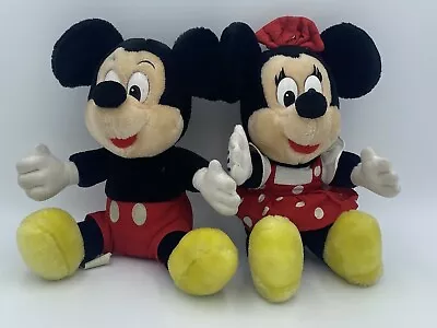 Mickey & Minnie Mouse 12” Plush Disneyland Disney World Vintage • $19.99