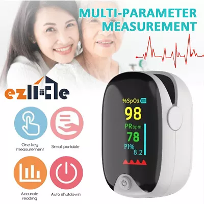 Finger Pulse Oximeter Blood Oxygen Heart Rate Saturation Monitor Professional • $12.59