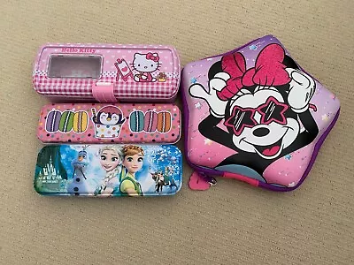 Minnie Mouse Hello Kitty Frozen And An Ice Cream Penguin Pencil Case • $15