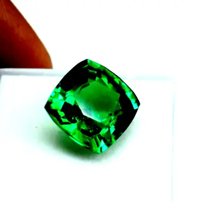 $21.53 • Buy AAA+ Tsavorite Garnet 9.30CT Faceted Green Garnet Gemstone Cushion Cut Best Gift