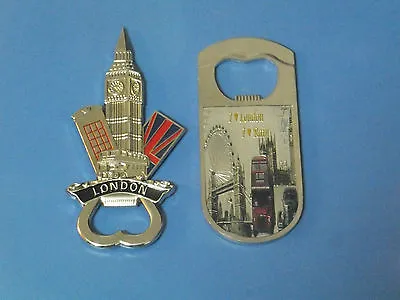 Union Jack Big Ben London Eye London Bus Fridge Magnet And Bottle Opener 2-In-1 • £2.49