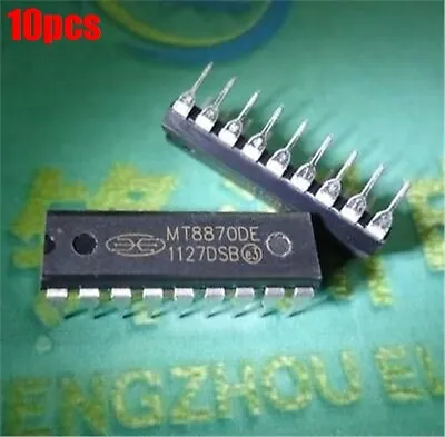 10Pcs MT8870DE MT8870 Cmos Low Power Dtmf Decoder Receiver Ic • $5.99