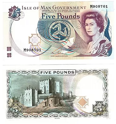 2015 Isle Of Man 5 Pounds P48 Banknote UNC • $16.75