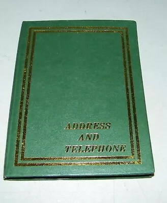Vintage Personal Address & Telephone Book Medium 6  X 4.25  Green Index A To Z • $11.95
