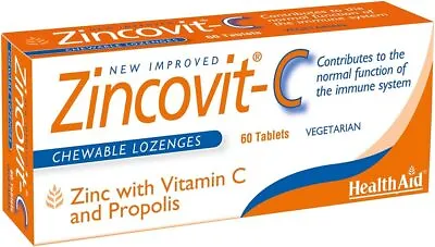 HealthAid Zincovit C Vitamin C & Zinc 60 Tablets • £10.25