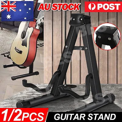 $18.95 • Buy Portable Folding Electric Acoustic Bass Guitar Stand A Frame Floor Rack Holder