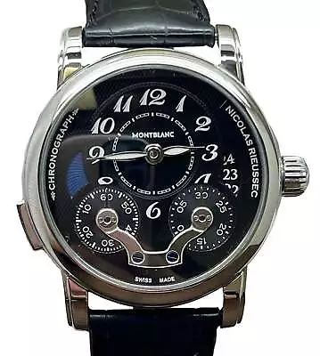 Montblanc Nicolas Rieussec Chronograph 106488 Black Dial Automatic Men's Watch • $4495