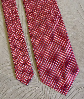 Men's XL Silk Tie: Land's End Red Woven 63  Long • $25