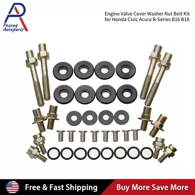 Engine Valve Cover Washer Nut Bolt Kit For Honda Civic Acura B-Series B16 B18 US • $15.69