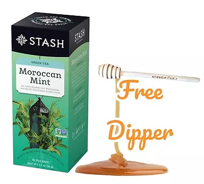 MOROCCAN MINT TEA 30 Bags Free Dipper (Not 20) Non-GMO REFRESHING HERB STASH • $12.99