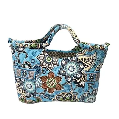 Vera Bradley Bali Blue Retired Floral Quilted Satchel Tote Bag Cottage 2 Handle • $20