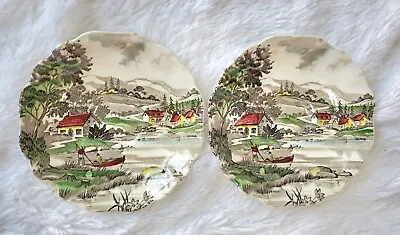 J&G MEAKIN Vintage Ceramic Welcome Home Saucer Plate Reg Sol 391413 England Lot2 • $24.99