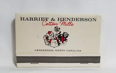 Vintage Harriet & Henderson Cotton Mills Matchbook North Carolina Advertising • $12.99