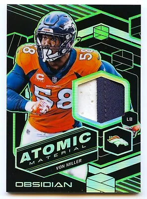 Von Miller 2018 Obsidian Atomic Material Denver Broncos Patch /25 *game-used* • $29.99
